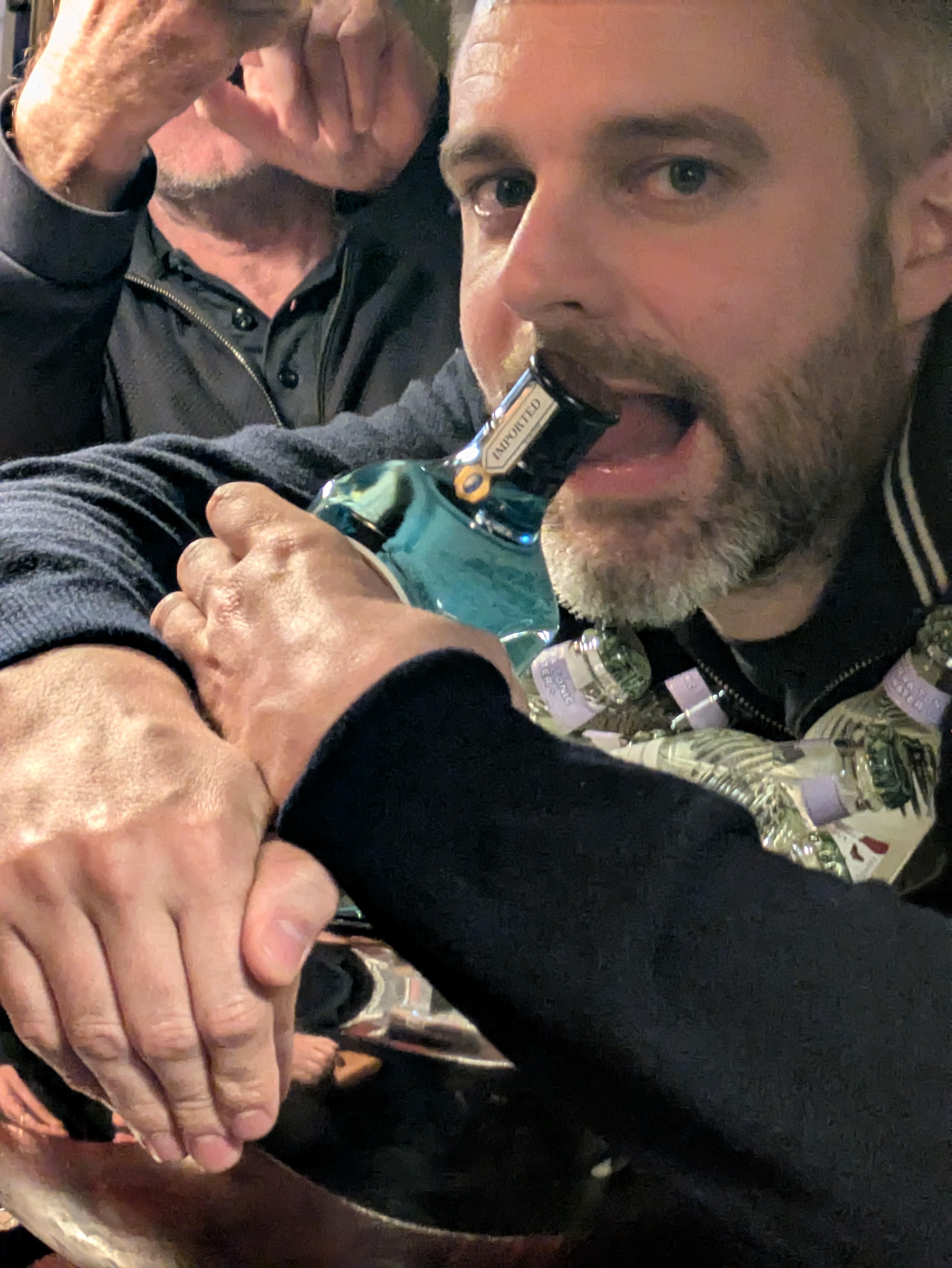 Hans gets free booze